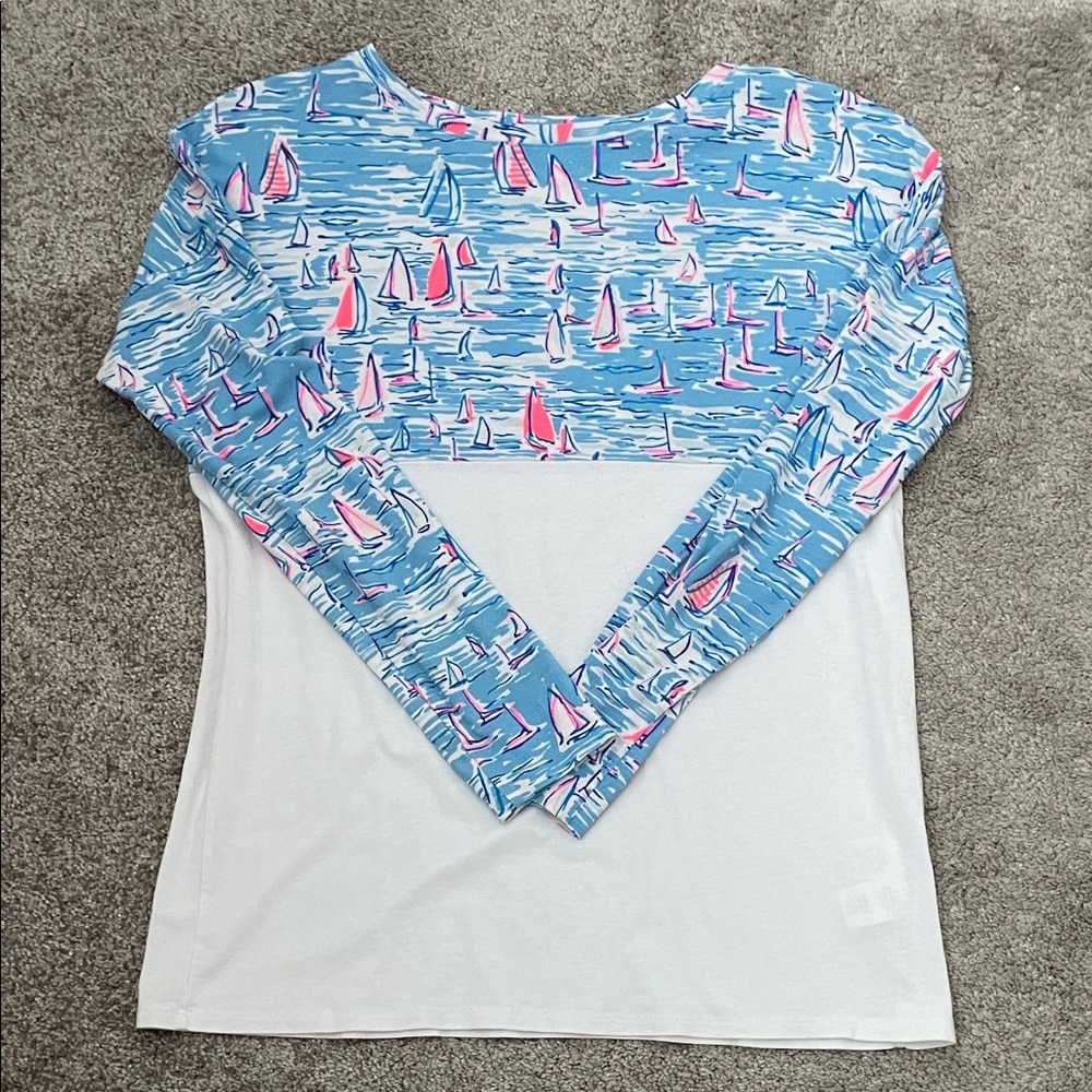 Lilly Pulitzer Finn Top - sailboat print
